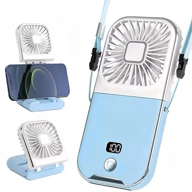 Mini Portable Outdoor Hand Fan Hanging Neck Fan USB Charging